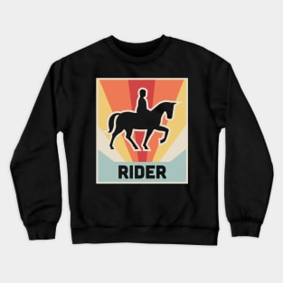 RIDER | Vintage Horseback Riding Poster Crewneck Sweatshirt